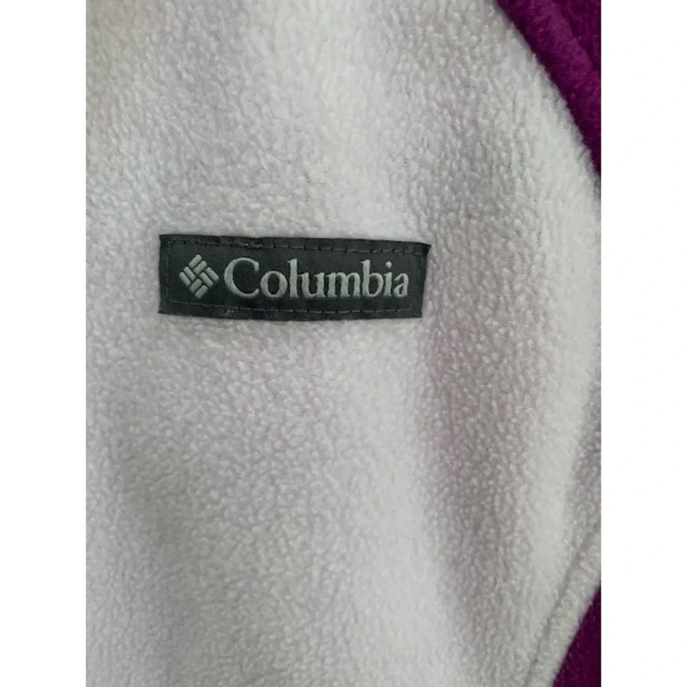 Columbia Girls Purple Colorblock Full Zip Fleece‎ Jacket Size M Outdoorsy 10/12